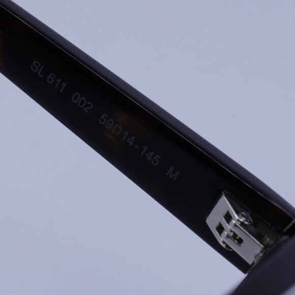 Saint Laurent SL611 002 Sunglasses Havana Rectangle Frame, Grey Lenses - Picture 7 of 12